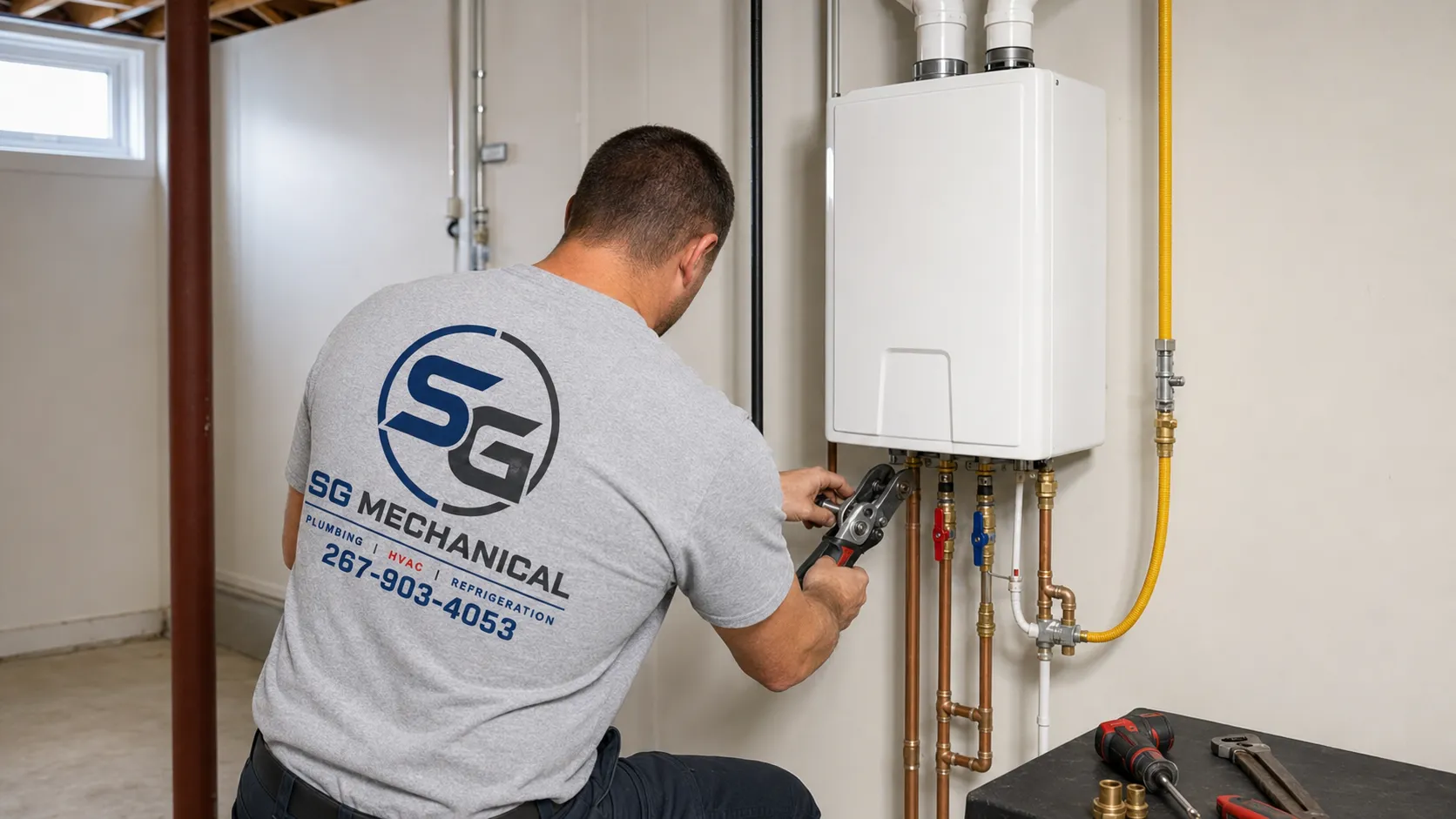sg mechanical tankless water heater installation
